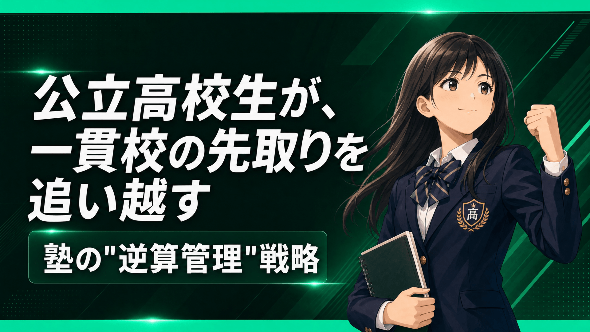 公立高校生が「中高一貫校の先取り」に追いつき、追い越す——塾の"逆算管理"戦略